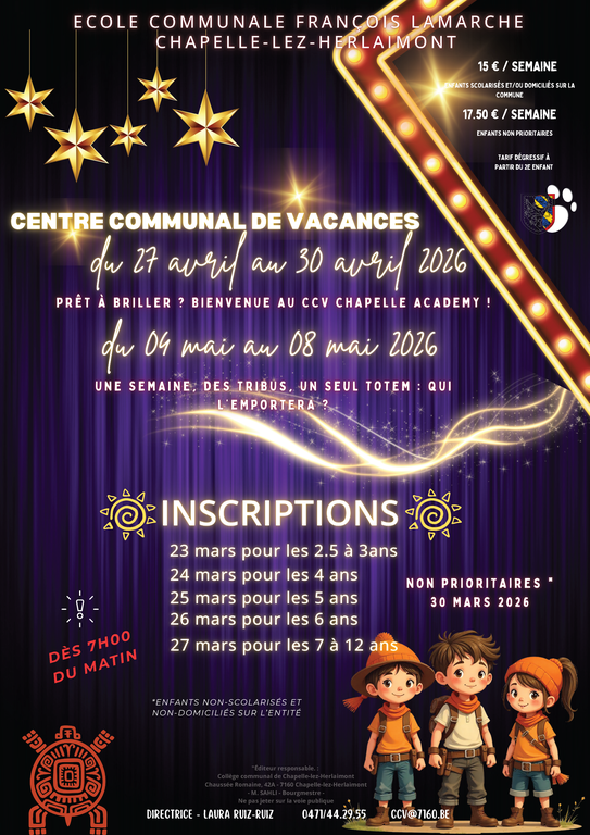 Inscriptions CCV Printemps 2026 - 1